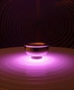 refraction of triadic moire reflection of a purple light generative AI