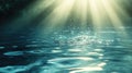 refraction water light rays Royalty Free Stock Photo