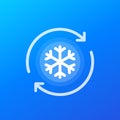 refreezing icon with a snowflake, vector Royalty Free Stock Photo