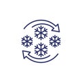 refreezing line icon on white, vector Royalty Free Stock Photo