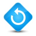 Refresh arrow icon elegant cyan blue diamond button Royalty Free Stock Photo