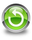 Refresh arrow icon glossy green round button Royalty Free Stock Photo
