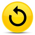 Refresh arrow icon special yellow round button
