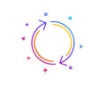 Refresh arrow line icon. Rotation Arrowhead. Vector Royalty Free Stock Photo