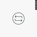 Refresh arrow loop, linear style sign for mobile concept and web design