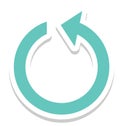 Refresh Arrow, Synchronization Color Isolated Vector Icon Royalty Free Stock Photo