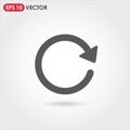 refresh arrow ui web button. vector icon Royalty Free Stock Photo