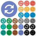 Refresh arrows round flat multi colored icons