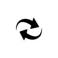 Refresh buttons icon and simple flat symbol for web site, mobile, logo, app, UI
