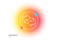 Refresh, change arrow line icon. Rotation Arrowhead. Gradient blur button. Vector Royalty Free Stock Photo