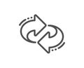 Refresh, change arrow line icon. Rotation Arrowhead. Vector Royalty Free Stock Photo