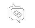 Refresh, change arrow line icon. Rotation Arrowhead. Vector