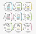 Refresh, Checkbox and Report document icons. Timer, Search book and Roller coaster signs. Vector