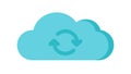 Refresh Cloud Icon with Refresh Arrows Vector Graphic, vector design Generative AI Royalty Free Stock Photo