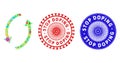 Stop Doping Textured Stamps and Refresh Mosaic of New Year Symbols