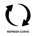 Refresh Curve Arrows icon vector isolated on white background, l