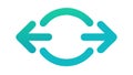 Refresh Cycle Arrows Icon, Update and Synchronize Processes Vector, vector design Generative AI Royalty Free Stock Photo