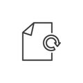 Refresh document file line icon Royalty Free Stock Photo
