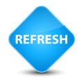 Refresh elegant cyan blue diamond button Royalty Free Stock Photo