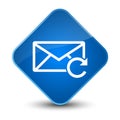 Refresh email icon elegant blue diamond button Royalty Free Stock Photo