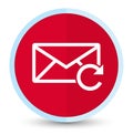 Refresh email icon flat prime red round button Royalty Free Stock Photo