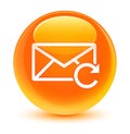 Refresh email icon glassy orange round button Royalty Free Stock Photo