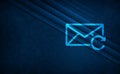 Refresh email icon natural sky light abstract dark blue background stripes pattern illustration Royalty Free Stock Photo