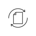 Refresh file outline icon