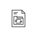 Refresh Folder file document outline icon Royalty Free Stock Photo