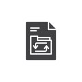Refresh Folder file document vector icon Royalty Free Stock Photo