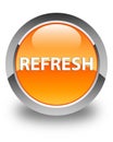 Refresh glossy orange round button Royalty Free Stock Photo