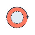 Color illustration icon for refresh, reload and repetition Royalty Free Stock Photo