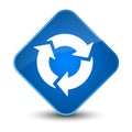 Refresh icon elegant blue diamond button Royalty Free Stock Photo