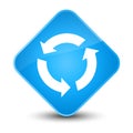 Refresh icon elegant cyan blue diamond button Royalty Free Stock Photo