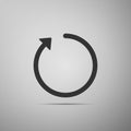 Refresh icon isolated on grey background Royalty Free Stock Photo