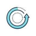 Color illustration icon for Refresh, sync and loading Royalty Free Stock Photo