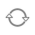 Refresh icon . Reload icon vector. Update icon Royalty Free Stock Photo