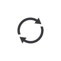 Refresh icon. Vector shape restart interface button. Element for design mobile app or website