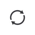 Refresh icon. Vector shape restart interface button. Element for design mobile app or website Royalty Free Stock Photo