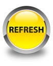 Refresh glossy yellow round button Royalty Free Stock Photo