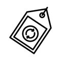 Refresh label thin line vector icon Royalty Free Stock Photo