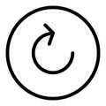 Refresh line icon. Arrow in circle illustration isolated on white. Reload outline style design, designed for web and app