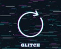 Refresh line icon. Rotation arrow sign.