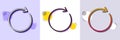 Refresh line icon. Rotation arrow sign. Halftone dotted pattern. Vector