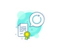 Refresh line icon. Rotation arrow sign. Vector