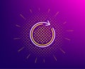Refresh line icon. Rotation arrow sign. Vector