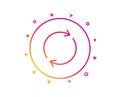 Refresh line icon. Rotation arrow sign. Vector