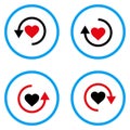 Refresh Love Rounded Vector Icons Royalty Free Stock Photo