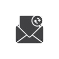 Refresh mail vector icon