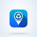 Refresh Map Marker. Location pointer Simple vector modern icon design illustration